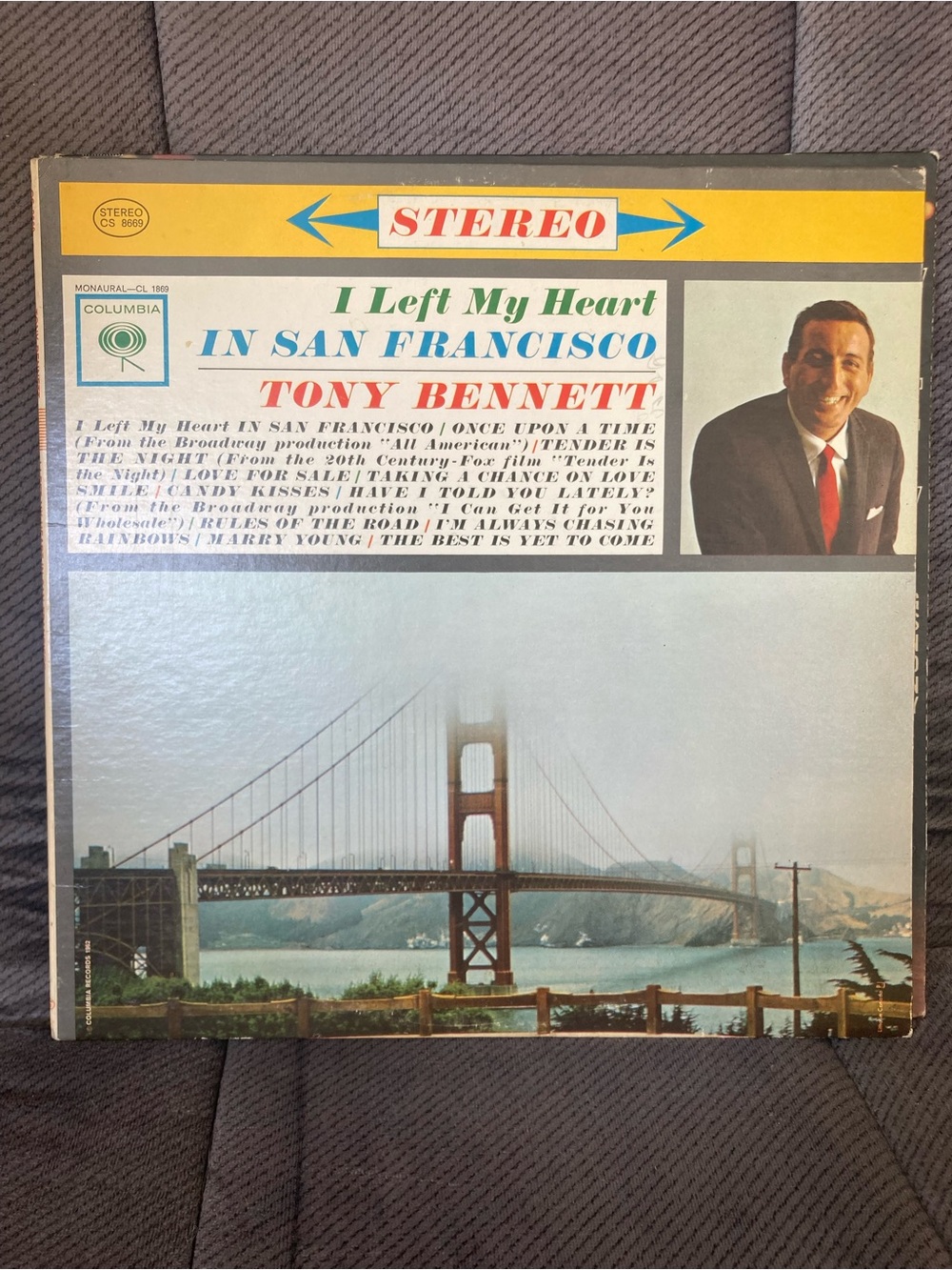 Columbia Vinyl LP Tony Bennett Many moods My heart in San Francisco Vintage